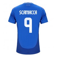 Taliansko Gianluca Scamacca #9 Domáci futbalový dres ME 2024 Krátky Rukáv